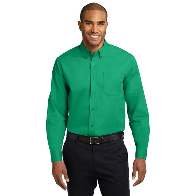 Camisa de fácil cuidado de manga larga de tamaño extendido Port Authority®. S608ES Autoridad Portuaria S608ES
