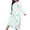 Mint Green, variant on Womens Long Sleeve Nightgown Casual Crewneck Heart Sleep Tshirts Dress Sleepwear Soft Pullover Nightdress Yellow, 5XL