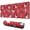 Red Christmas Village Pattern, variant on White Christmas Car and Camper Pattern Extended Large Mouse Pad, Large Mouse Mat with Non Slip Base & Stitched Edges, Smooth Polyester Gifts for Coworkers Family Friends,31.5"x11.8"