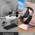thumbnail image 2 of Smart Watch Dock Holder Silicone Card Coil for Xiaomi Mi Band 8 (Silver), 2 of 10
