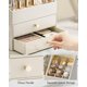 thumbnail image 3 of Organizador de maquillaje Vlando de gran capacidad, piel sintética, color beige, 3 of 9