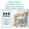 thumbnail image 2 of XilhXLy Shower Chair with Arms & Back - Small, Narrow, Medical, Universal Bath Tub Transfer Bench - Safe Adjustable Handicap Stool for Inside Bathtub, Bathroom - Rotating Safety Sliding, 2 of 8