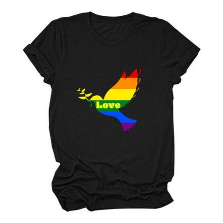 

Mchoice Gay Pride Stuff Shirt Gay Love is Love Rainbow Pride Shirt Heart LGBT Gay Pride Awareness Tops