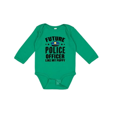 

Inktastic Future Police Officer Like My Poppy Gift Baby Boy or Baby Girl Long Sleeve Bodysuit