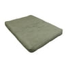 8" Wool Wrap #613 Twin Sage Microfiber Futon Mattress-Color:Sage Microfiber,Material:Cotton,Quantity:1