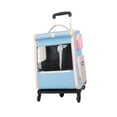thumbnail image 2 of Mochila transportadora para gatos, bolsa de viaje para gatos, ligera, con ruedas, para cachorros, gatitos, vacaciones, senderismo al aire libre azul, 2 of 9