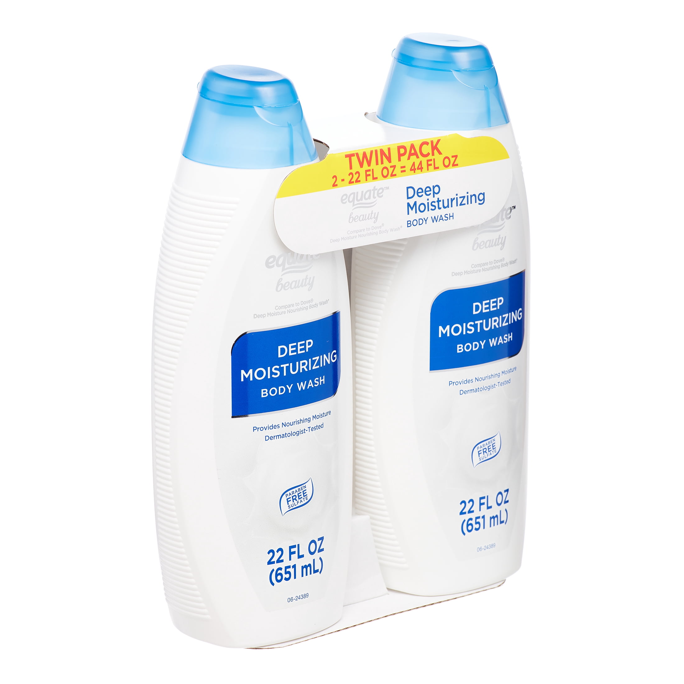 (4 pack) Equate Beauty Deep Moisturizing Body Wash, 22 fl oz, 2 Pack