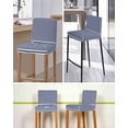 thumbnail image 5 of Farmhouse Navy Blue White Striped Bar Stool Covers Set of 4, Modern Stripes Stretch Washable Bar Chair Covers with Backs, Removable Pub Counter Height Chair Cover for Kitchen Dining Room Cafe, 5 of 7