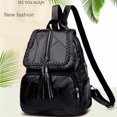 thumbnail image 1 of Fashion Leisure Women's Simple Backpack Travel Soft PU Leather Handbag Shoulder Bags for Women Girls, 1 of 1