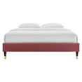 thumbnail image 4 of Modway Harlow Full Performance Velvet Platform Bed Frame in Dusty Rose, 4 of 6
