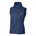 thumbnail image 2 of Women's Cutter & Buck Heather Royal Delaware Fightin' Blue Hens Mainsail Sweater-Knit Full-Zip Vest, 2 of 3