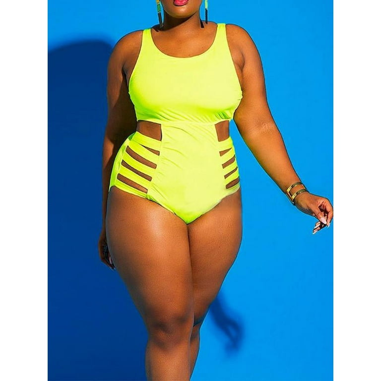 New Sexy Yellow Bikini With Push Up Large Swimsuit Print Swimwear Plus Size  Bathing Suit Women Beach Swimming Suits For Female From Goodworldsmen,  $3.92
