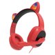 thumbnail image 2 of Moyic G19 Pink Cat Ear Cute Girl Auriculares para juegos con micrófono Reducción de ruido Estéreo Música RGB Flash Light Auriculares con cable Cables de audio/vídeo Rojo, 2 of 8