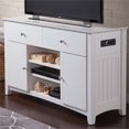thumbnail image 3 of Atlantic Furniture Nantucket 50" Chargeur TV Stand en Blanc, 3 of 13