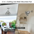 thumbnail image 4 of Matthews Fan Company KC-BN Kaye 13” Brushed Nickel Wall Mount/Ceiling Fan with 3 Blades, Wall Control, Damp Rated, 4 of 10
