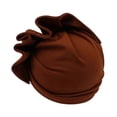 thumbnail image 4 of Women's Solid Color Ruffle Flower Turban Headwrap Hijab Hat Skull Cap Pilling Resistant Headscarf for Girls, 4 of 5