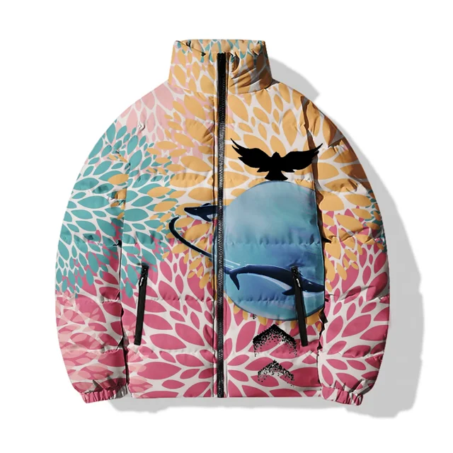 Chaquetas de invierno para hombre, cómodas y cálidas, modernas y versátiles, con estilo, con estampado de murciélagos, personalizadas, con estampado de león animal, para hombre