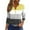 Yellow, variant on Ashirexll Womens Casual Tops, Tops for Women Trendy, Fashion Casual Striped Button V-Neck Short Sleeve Loose Blouse