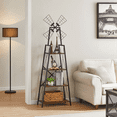 thumbnail image 2 of Roninkier 4-Tier Bookshelf, Windmill Display Storage Shelves with Metal Frame for Living Room, 2 of 7