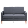 thumbnail image 6 of GZXS Fabric Sofa Couches, Mid Century Couch with Wooden Legs for Living Room, Apartment, Bedroom, Dark Gray, 6 of 10