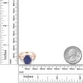 thumbnail image 4 of Gem Stone King 18K Rose Gold Plated Silver Blue Lapis Ring for Women (4.48 Cttw, Oval 12X10MM, Gemstone Birthstone, Available in Size 5, 6, 7, 8, 9), 4 of 4