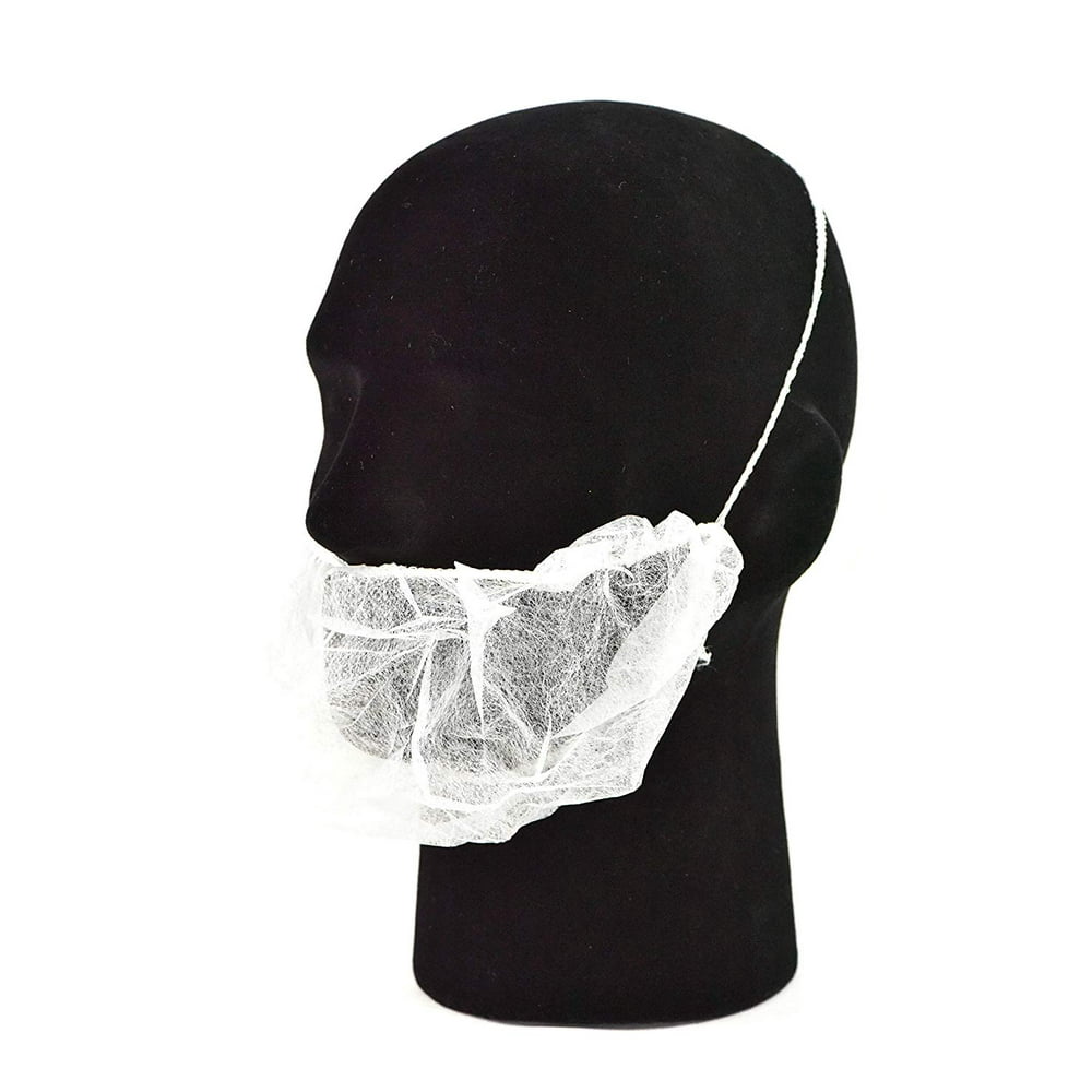 G & F Disposable Beard Nets Spunbonded Polypropylene 100 Pack