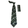 thumbnail image 2 of Men's Woven Tie Hankie Set J.Valintin Private Collection R30 Green English Plaid, 2 of 2