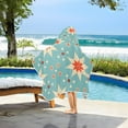 thumbnail image 6 of Retro Abstract Floral Kids Hooded Beach Towel Baby Bath Poncho Towels with Hood Absorbent 50"x23.5" for Pool Swimming, 6 of 7