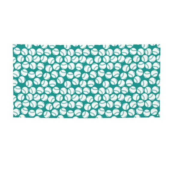 Picia Green Baseball Pattern Party Banner, Festive Decoration, Holiday Banner, Celebration Decor, Event Banner, Reusable Party Banner-Small