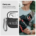 thumbnail image 3 of TECH CIRCLE for AirPods 4 Case, Carbon Fiber Style Full Drop Protection Cover with Carabiner Magnetic Lid Shockproof Protective Slim Anti-Scratch Hard Shell Compatible for AirPods 4th Ge 2024,Red, 3 of 8