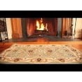 thumbnail image 2 of Plow & Hearth Hand-Tufted Fire Resistant Scalloped Wool McLean Hearth Rug - Brown/Gold, 2 of 2