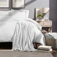 thumbnail image 4 of Bare Home Ultra Soft Microplush Velvet Blanket - Luxurious Fuzzy Fleece Fur - All Season Premium Bed Blanket (Full/Queen, White), 4 of 6