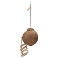 thumbnail image 3 of Casa De Coco Con Escalera, Cabaña Colgante De Concha De Coco, Juguete De Escondite Para Pájaros, Nido De Coco, Jaula Para Hámster, 3 of 7