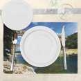 thumbnail image 3 of Ambesonne Nature Place Mats Set of 4, Roman Heritage, Standard Size, Blue Green Tan, 3 of 6
