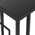 thumbnail image 5 of DecMode 10" x 26" Dark Brown Metal C-Shaped Accent Table with Black Metal Base, 1-Piece, 5 of 10