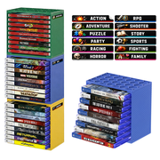 Universal Video Game Storage Stand Tower - Stores 36 Games or Blu-Ray Disks-Game Holder Rack for PS4, PS5, Xbox One, Xbox Series X/S Games and Blu-Ray Discs, 3 PACK