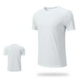 thumbnail image 3 of Fanxing Mens V Neck White T Shirts Under $10 White Breathable Summer Tees Gym to Streetwear XXL, 3 of 8
