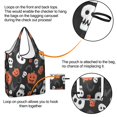 thumbnail image 4 of 5 Pack Foldable Shopping Bag,Black Halloween Pumpkin Faces Reusable Grocery Bags with Pockets,Large Reusable Tote Bags with Handles Waterproof & Lightweight, 4 of 6