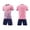 Pink, variant on 2 PC Kids Soccer Uniform Set for 5-15 Years Boys Girls Quick Dry Breathable Short Sleeve Shirt and Elastic Waist Shorts Youth Football Training Sportswear Set