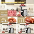 thumbnail image 3 of Electric Meat Grinder- 350W Motor with Sausage Stuffer & Meatballs Making, Food Grinder with Stainless Steel Blade & 3 Plates, Heavy Duty Meat Mincer for Home Kitchen & Restaurant, 3 of 8