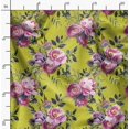 thumbnail image 2 of Soimoi Red Georgette Viscose Fabric Peony Floral Printed Fabric 1 Yard 42 Inch Wide, 2 of 6