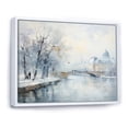 thumbnail image 3 of Designart "Winter Charm Parisian Eiffel Tower Views V" Oversized Cityscapes Framed Wall Art - Industrial Grey Paris Hallway Framed Wall Art Decor, 3 of 7
