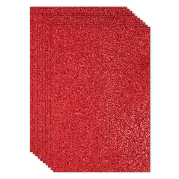 Uxcell 2mm(1/10") Thick Adhesive Glitter Foam Sheet 16x24inch(40x60cm) Dark Red, EVA Shiny Foam Board for Craft, 6 Pcs