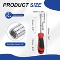 thumbnail image 2 of Uxcell 2 Pcs SAE Nut Driver 1/4" Bit Driver Socket Screwdriver with Non-slip Handle, 2 of 6