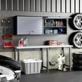thumbnail image 2 of Metal Wall Cabinet for Garage Floating Garage Storage Wall Mount Shop Cabinet Upper Storage Trailer Gearbox Tool Small Wall Steel Adjustable Shelf Assembly Required, 2 of 14
