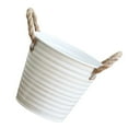 Phlegsive Metal Flower Buckets with Rope Handle for Garden Vases and