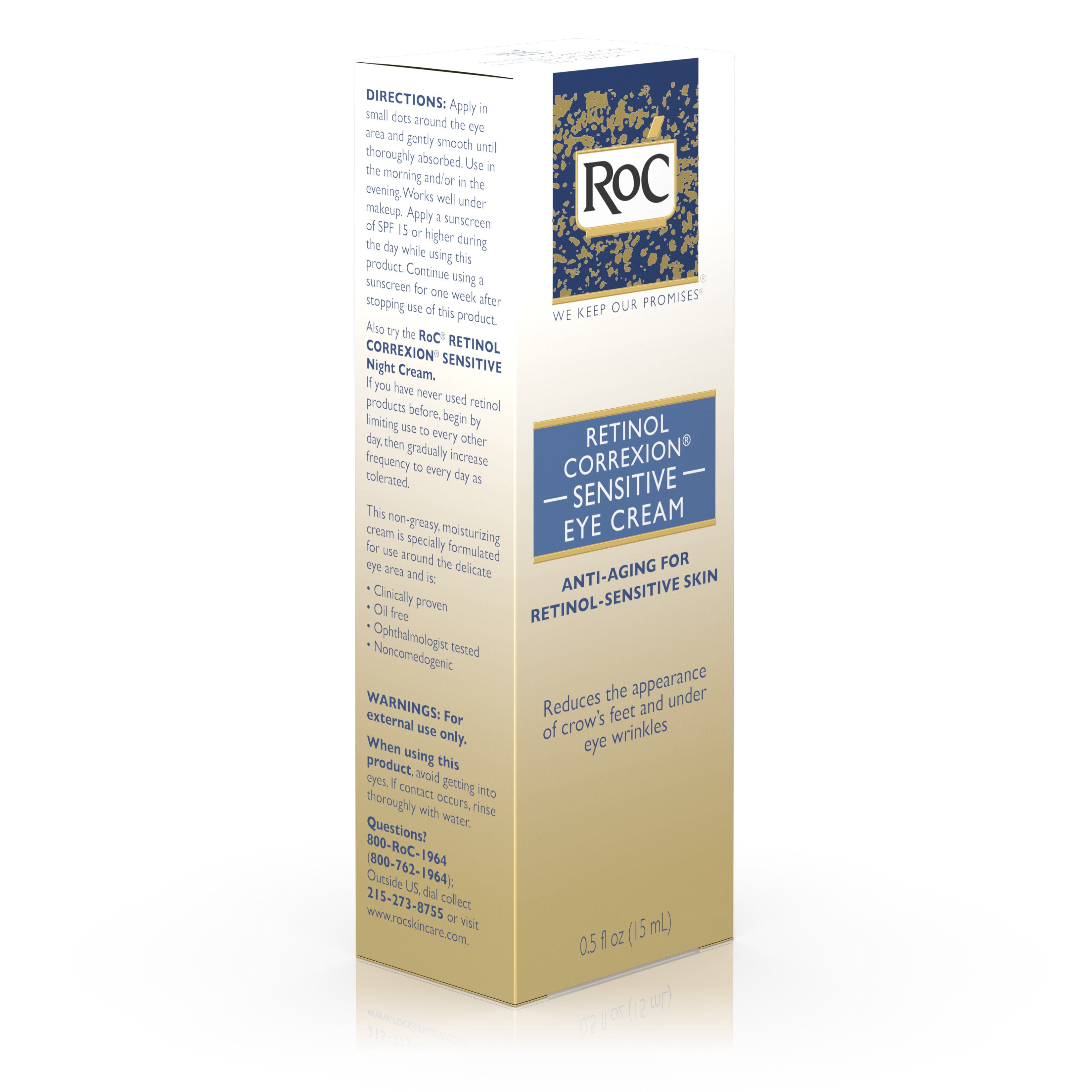 roc retinol correxion eye cream sensitive