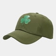 thumbnail image 5 of GDREDA Mens Summer Hat Three Leaves Pattern Baseball Cap Tongue Outdoor Sun Hat，Green, 5 of 5