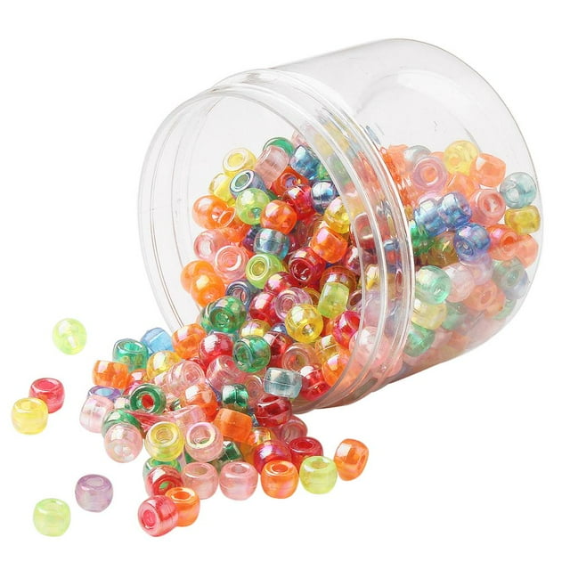 500 Piezas de de Plástico de Colores s de 0.236 X 0.315 In para Manualidades, Suministros de Abalorios, Decoración Del Hogar, de 2 Baoblaze Pony Beads