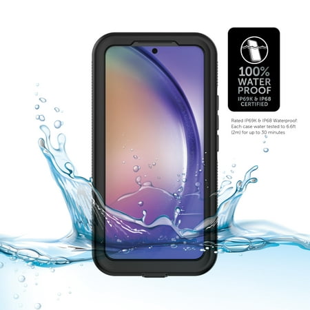 Body Glove Tidal Waterproof Phone Case for Samsung Galaxy A54 5G - Black/Gray